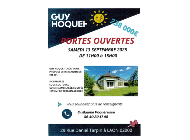 Venez découvrir une magnifique maison à Laon !