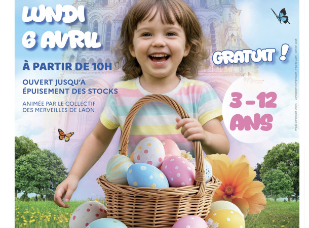 👇  🐰 Une grande chasse aux œufs à Laon pour fêter Pâques 🐣