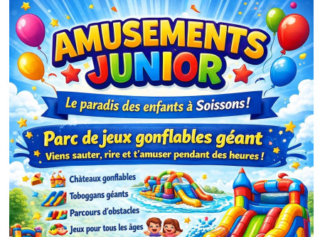 🎉🛝 J-2 avant l'ouverture du parc de jeux du Mail à Soissons !